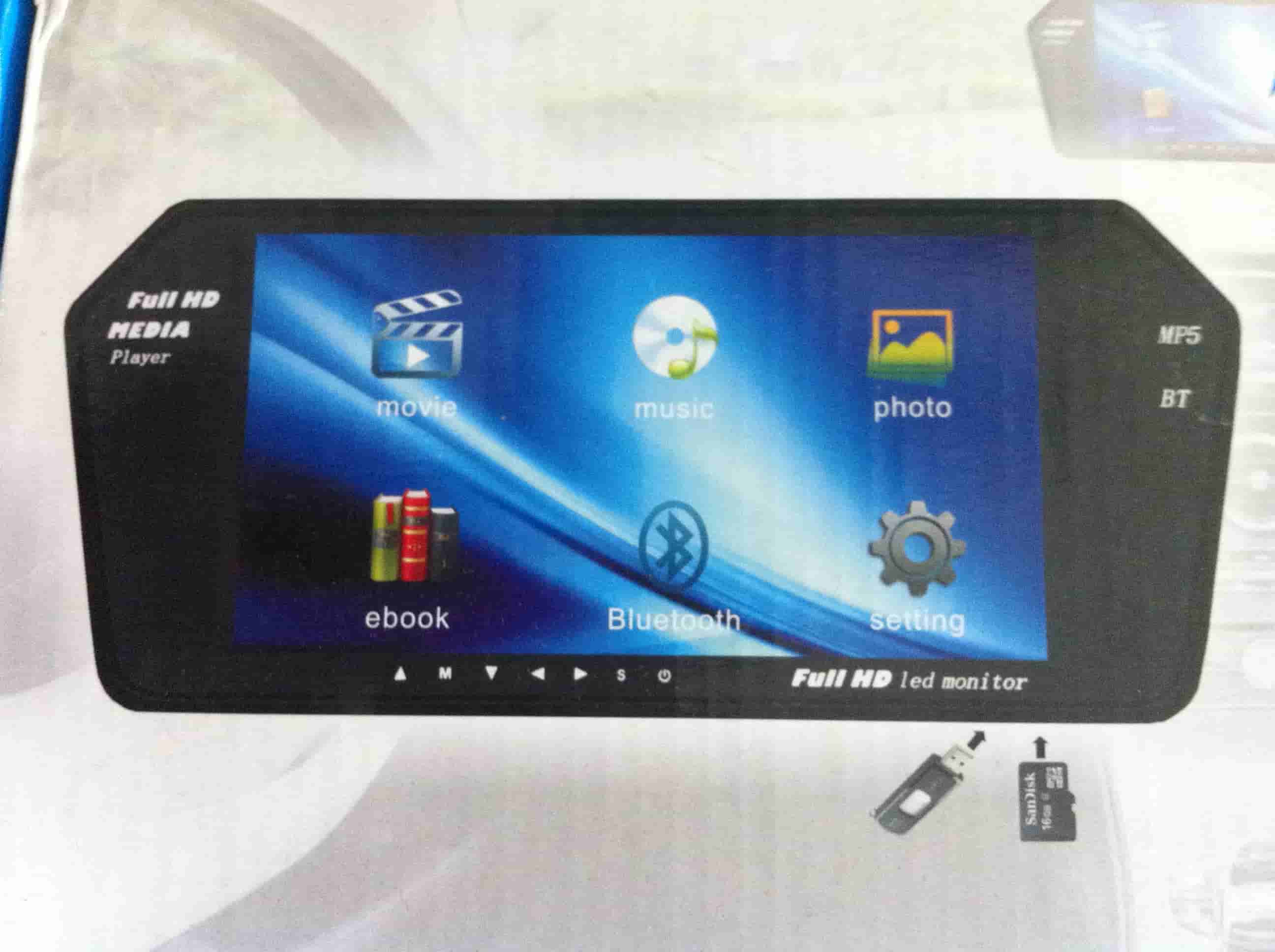 MÀN HÌNH GƯƠNG CHIẾU HẬU 7 INCH, USB